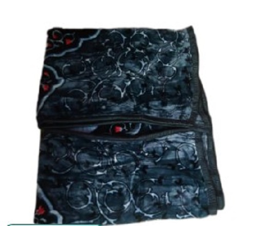 Double Bed Floral Printed Mink Blanket - Polyester, Full Size, Various Colors | Skin Friendly, Colorfast, Lightweight