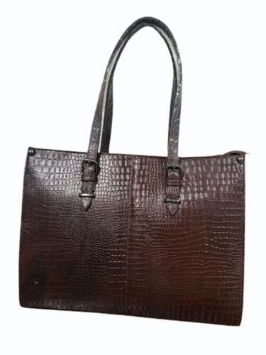 Ladies Brown Leather Hand Bag - Color: Navy Blue