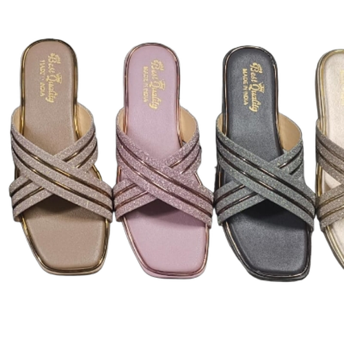 Ladies Fancy Sandal - Leather, Different Colors | Stylish Design, Comfortable Fit, Lightweight Sole