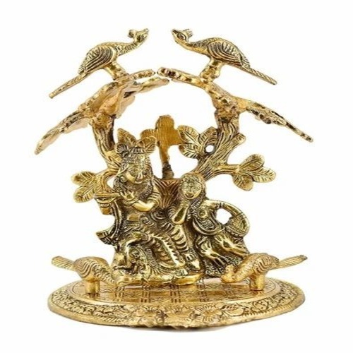 Metal Radha Krishna Statue