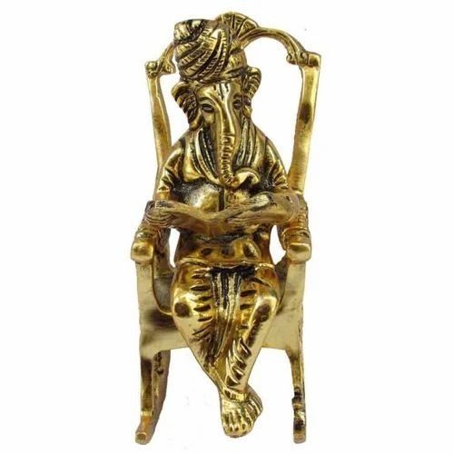 Metal Sitting Ganesh Statue