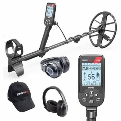 Nokta Makro Simplex Ultra Whp Gold Detector - Steel, 5 Feet Range, Multicolor | Manual Sound Alarm, Metal Finding Use