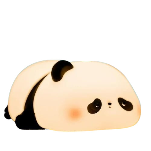 Panda Night Light Lamp - Plastic Round Box, Yellow LED Night Lamp, Energy Saving, Electric 220V