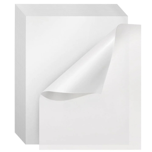 Plain White Glassine Art Paper 40 GSM - Lightweight Acid-Free White Eco-Friendly Grease and Moisture Resistant For Tracing and Sketching