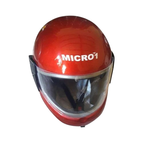 Red Motorcycle Helmet - Plastic, Customized Size, Red | Full Face, Durable, Fine Finished, 1 Year Warranty
