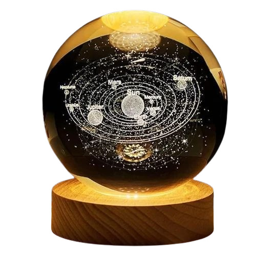 Solar System Crystal Lamp