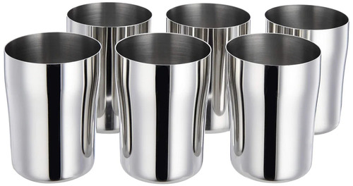 Stainless Steel Glass Set - Color: White