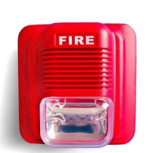 Wired Outdoor Strobe Flash Lights Siren - Red, Weather-Resistant Housing | Loud Alarm, Bright Visual Alerts
