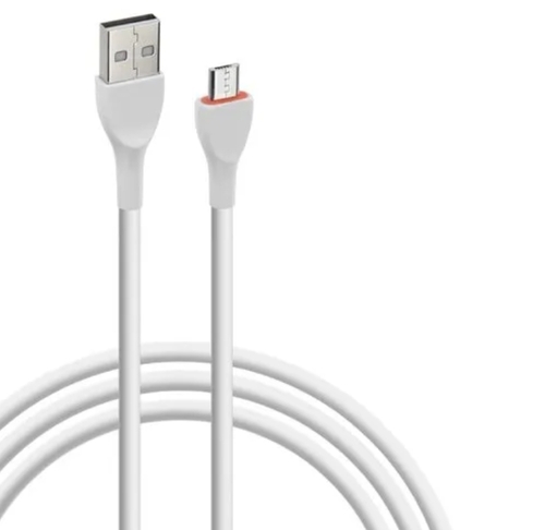 3.4A Nylon Braided Data Cable - Silicon Jacket, White, 3.4A Output | Fast Charging, High Speed Data, Tangle Resistant, Heat Protection