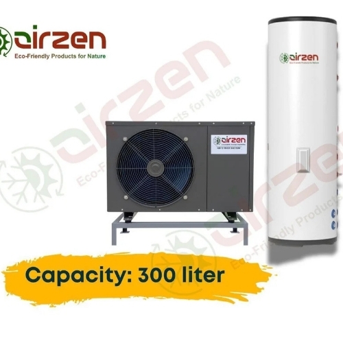 300l Heat Pump Water Heater - Stainless Steel, 200L, White, 220V | Energy Efficient, Eco Friendly, Fast Heating, Consistent Temperature, Reduced Emissions, Long Life