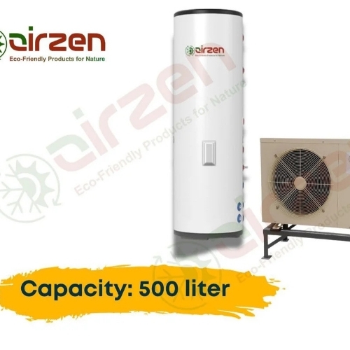 500l Heat Pump Water Heater - Stainless Steel, White, 220V | Energy Efficient, Low Operating Cost, Eco Friendly, Fast Heating, Consistent Temperature Control