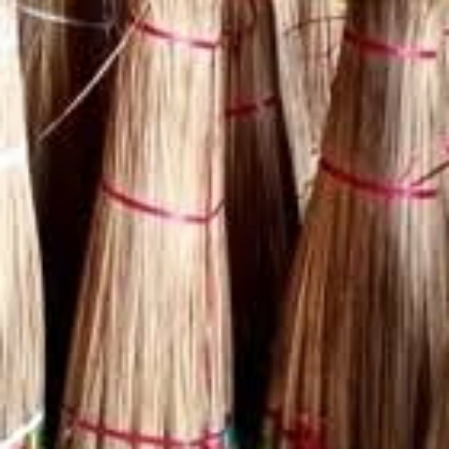 Coconut Broom - Coconut Fibers, Light Brown | Natural Bristles, Durable Handle, Lightweight, Eco Friendly, Handcrafted