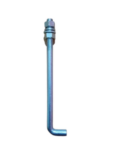Foundation Bolts - Steel, Silver | High Load Capacity, Durable Threaded Design, Secure Foundation Anchoring