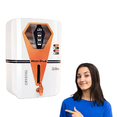 Microdrop Model Crystal RO Waterpurifier - Plastic Compact Body, Wall Mounted | Multi-Stage Filtration, Advanced RO Technology