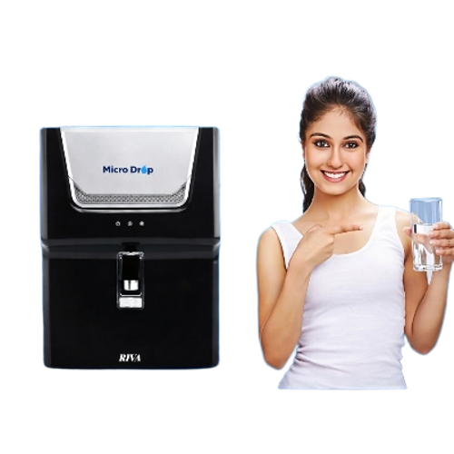 Microdrop Ro Model Waterpurifier - Plastic Compact Wall Mounted, Food Grade | Reverse Osmosis, Multi-Stage Filtration, Energy Efficient, Low Noise