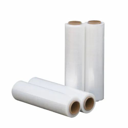 Pe Stretch Film Roll - PE Material, Various Sizes, Transparent, Glossy Finish, Soft, Water Resistant, Eco Friendly