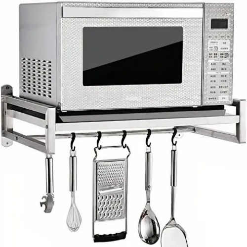 Wall-Mount Microwave, Kitchen Storage Rack