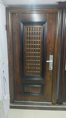 40 Mm Metal Steel Door - Steel, Standard Size, Brown | Rust Proof, Durable, Swing Entry Door