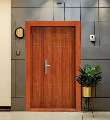 93 Inch Wooden Finish Stainless Steel Door
