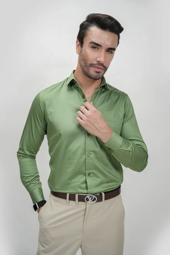 Formal Shirt - Color: Olive Green