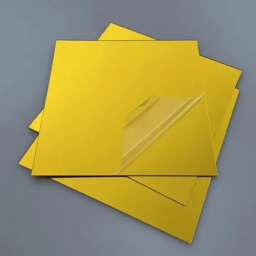 Golden Mirror Acrylic Sheet - Acrylic 1mm 8x4 ft Gold, Silver, Rose Gold, Copper, Mirror Finish, Industrial Use