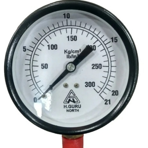 H Guru Make Pressure Gauges - Black Blue, White Face Display | High Accuracy, Fast Response, Durable, Compact, Wide Measurement Range, Easy Calibration, Battery Operated