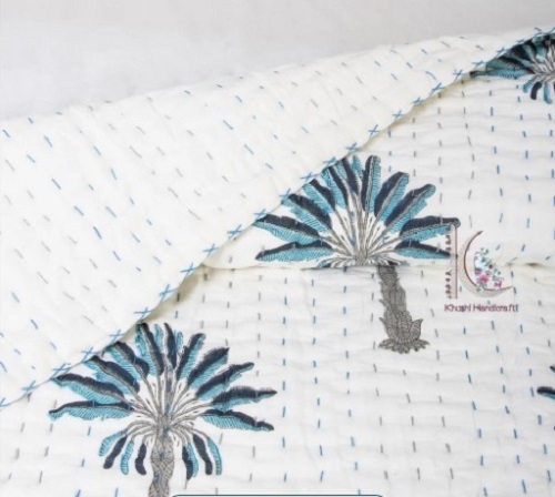 Hand Block Kantha Quilts