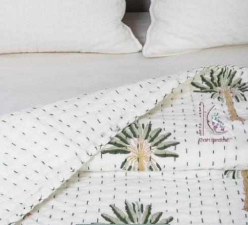 Hand Block Print Kantha Quilts