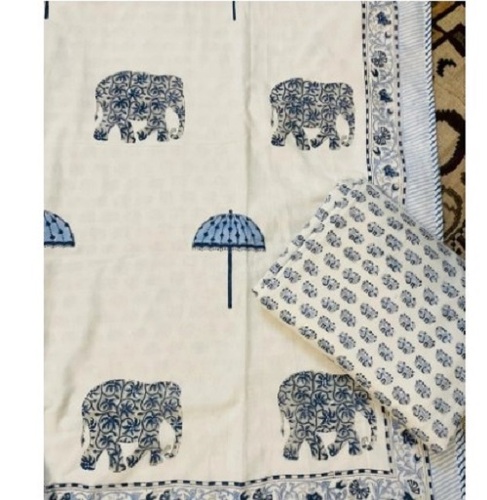 Hand Block Printed Cotton Ac Dohar