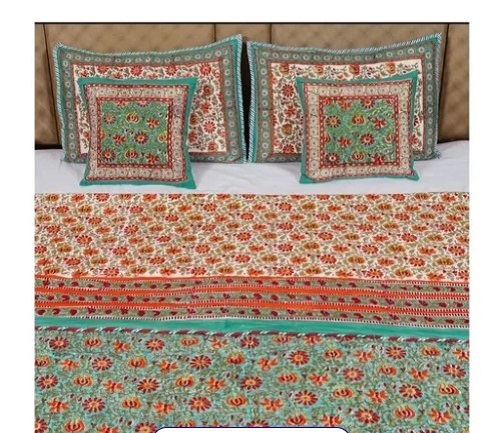 Hand Block Printed Cotton Double Bed Quilt - Full Size, Printed Pattern | High-Quality Stitching, Fade-Proof, Odor-Free, Winter Essential