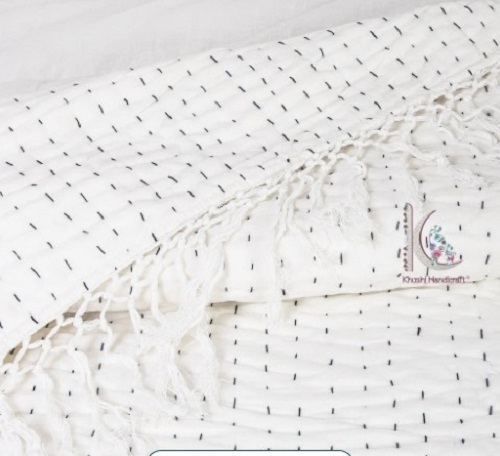 Handmade Cotton Kantha Quilts
