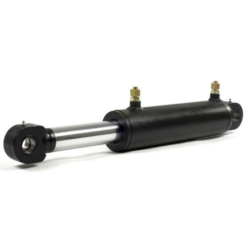 Industrial Hydraulic Cylinder - Mild Steel, All Sizes, Black | Double Acting, High Pressure, Corrosion Resistant, Adjustable Stroke