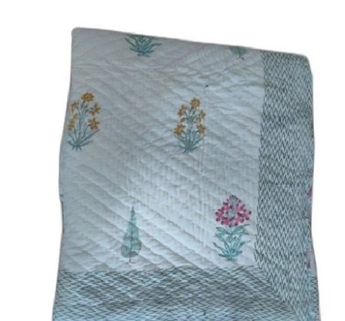Jaipuri Double Bed Quilt - Cotton, Full Size, Printed | Fade-Proof, Odor-Free, Winter Use