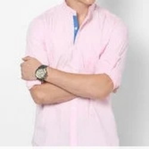 Mens Cotton Shirt - Cotton, Light Pink | Soft Fabric, Breathable, Lightweight Comfort, Durable Stitching, Easy Care, Skin Friendly, Casual Classic Fit, Wrinkle Resistant, Colorfast Finish