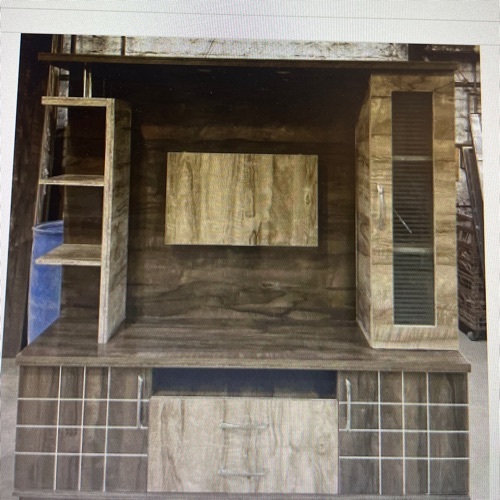 Modern Wooden TV Unit - Elegant Wood, Spacious Storage, Smooth Finish, Durable Eco-Friendly Material