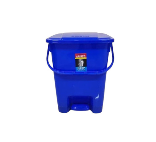 Plastic Leg Open Dustbin Square 20 LTR - Plastic, 20 LTR, Multicolor | Home, Hotel, Foot Pedal, Rectangular, Lid Spare Part