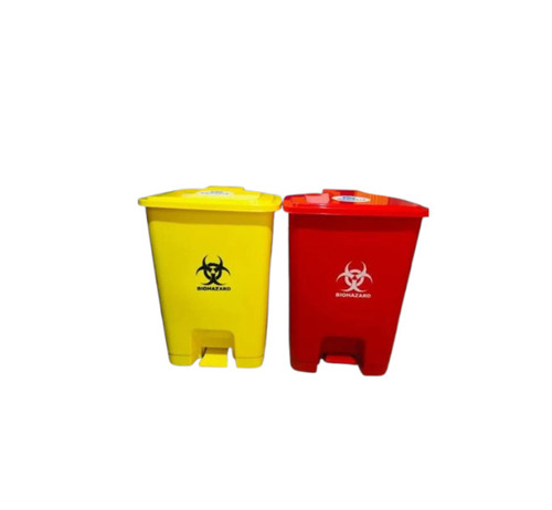 Plastic Leg Open Waste Dustbin - Plastic, 40 L, Multicolor, Rectangular, Foot Pedal | Home, Hotels Use