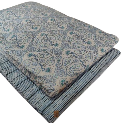 Printed Cotton Running Fabric - 44-45 Inch Width, Multi Color, Medium Weight, 100-150 GSM, Shrink-Resistant, Fine Finish