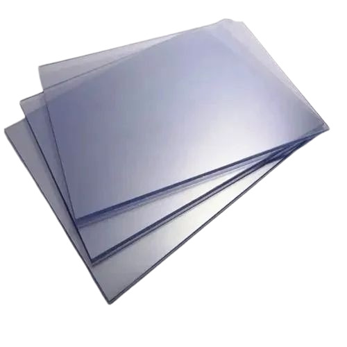 Pvc Rigid Sheet - PVC 3'x6' Transparent Glossy Silver Smooth Surface Custom Size Industrial Use