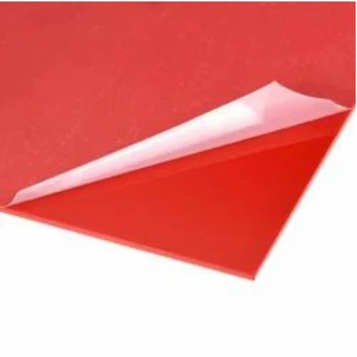 Red Transparent Acrylic Sheet 8x4 Feet - Acrylic, Multicolor, Glossy Finish, 1.8-7.5 mm Thickness