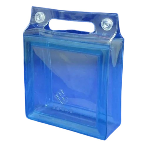 Square Pvc Button Pouch