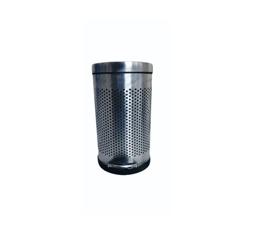 Ss Leg Open Perforated Dustbin 5 Ltr - Stainless Steel, 7x10 inches, Silver | Foot Pedal, Home and Hotel Use