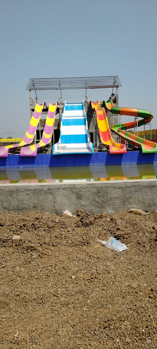 Water Park Slide - Multi Color, Anti-Slip Surface | Easy to Install, Customizable