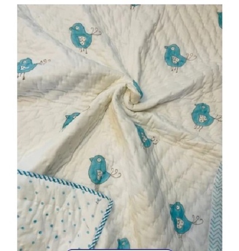 White Baby Quilt - Cotton Full Size, Printed | Cold Climate Suitable, Night-Long Comfort