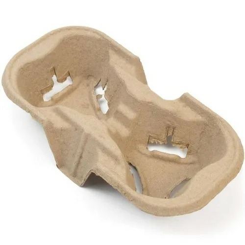 2 Coffee Cup Carrier Molded Pulp Tray