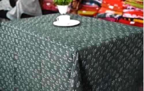 Cotton Printed Table Cover - Custom Size, Various Colors | Odor-Free, Lightweight, Wrinkle Free