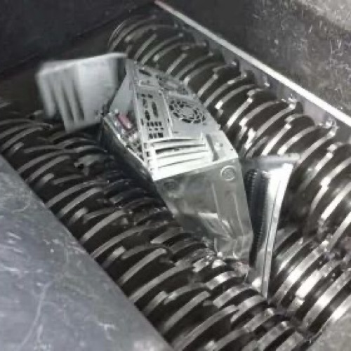 Electronic Waste Shredder - Black, 220V 50Hz, Automatic | Heavy Duty, Energy Efficient, Durable Blades, Low Noise, Easy Maintenance