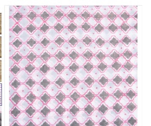 Hand Block Printed Cotton Fabric - Various Colors, Printed Pattern | Shrink Resistant, Wrinkle Free, No Color Fade