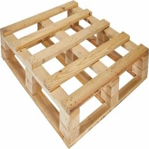 Heat Treated Wooden Pallets - Wood 1300x1100 mm Brown, Cased | Light Weight, Square Rectangular, Fine Finishing