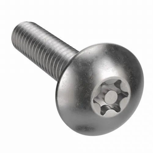 Mild Steel Round Head Screw - Mild Steel, Standard Size, Silver | Corrosion Protection, Durable, Industrial Use